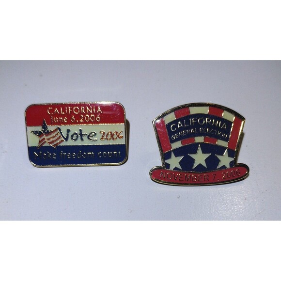 4 California Elections Lapel Pins - Picture 3 of 4